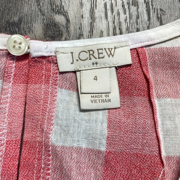 J.Crew Factory Gingham sleeveless blouse, size 4 - Picture 2 of 10